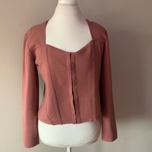 NWT Express Longsleeve Sweetheart Neckline Corset - Size XL